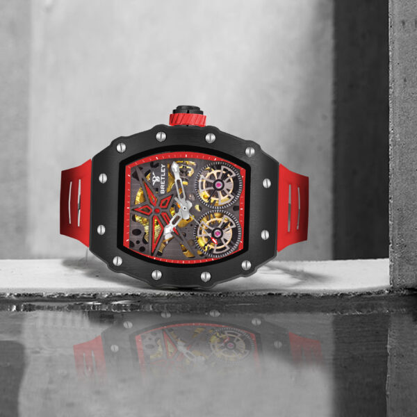 Bretley B007Y Automatic Skeleton Red Watch - Image 3