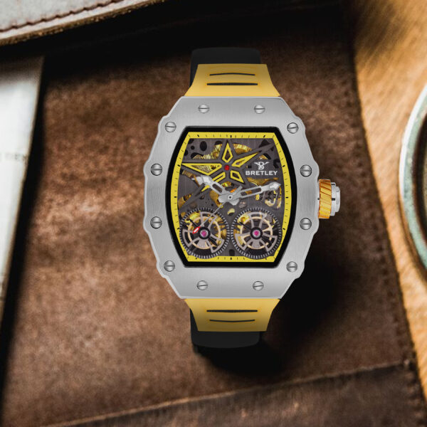 Bretley B007Y Automatic Skeleton Lemon Yellow - Image 2
