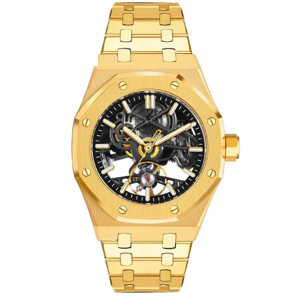 Bretley B1965Y Royal Gold  automatic skeleton Watch