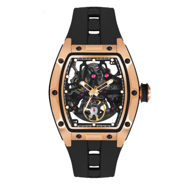 Bretley B9803Y Eclipse Skeleton Automatic Tonneau Watch
