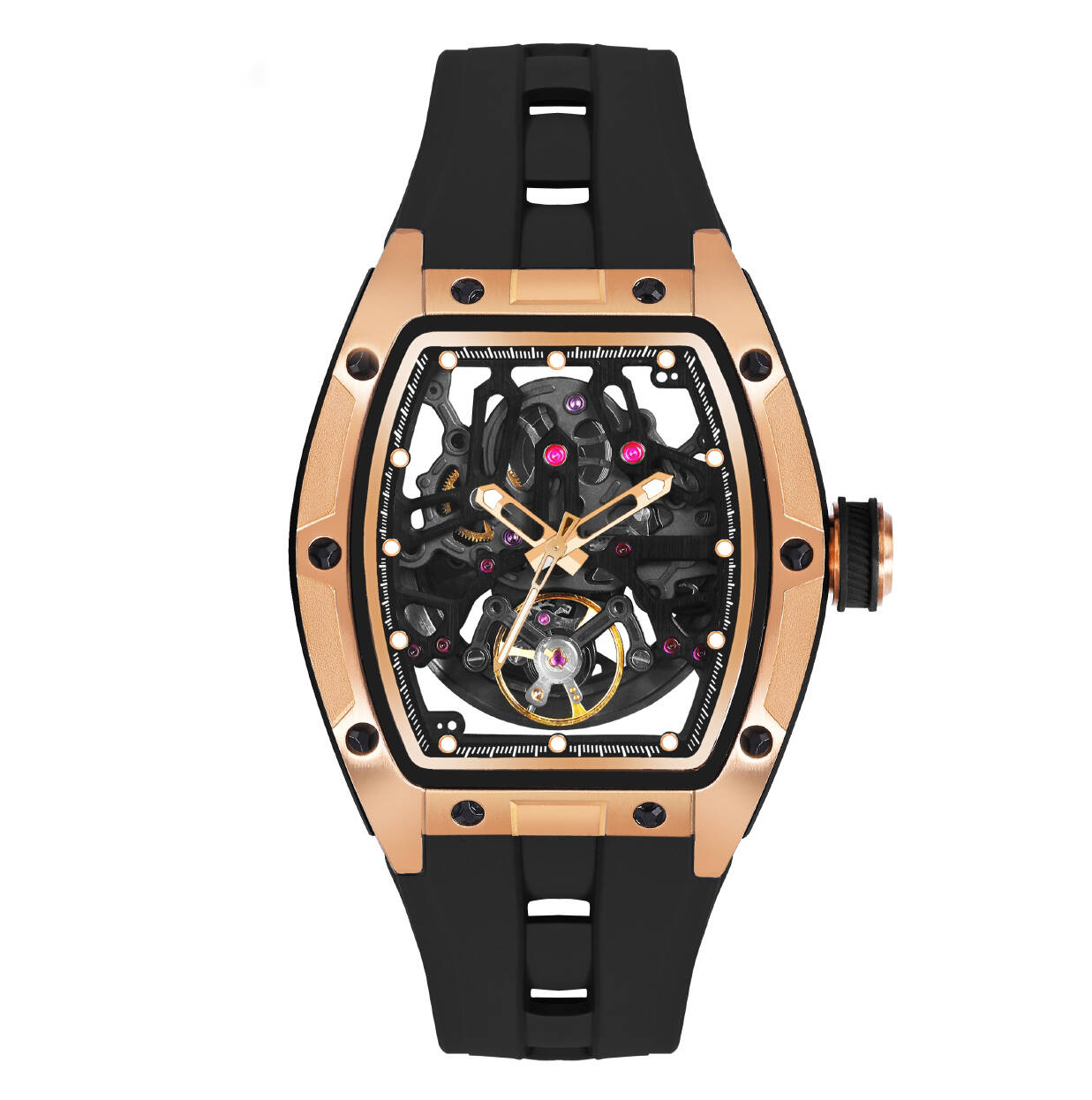 Bretley B9803Y Eclipse Skeleton Automatic Tonneau Watch