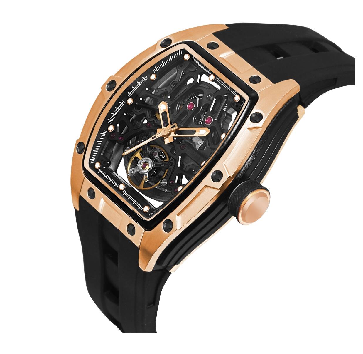 Bretley B9803Y Eclipse Skeleton Automatic Tonneau Watch - Image 4