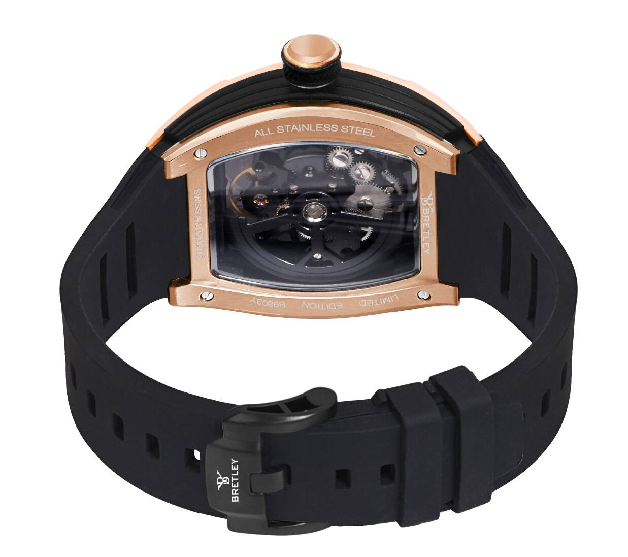 Bretley B9803Y Eclipse Skeleton Automatic Tonneau Watch - Image 3