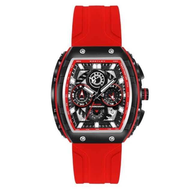 Bretley Inferno Dual Chronograph Skeleton Tonneau Watch- BY-5670