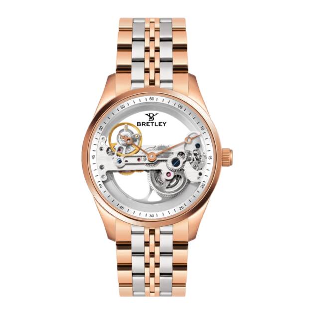 Bretley Automatic Skeleton Watch – Rose Gold Stainless Steel