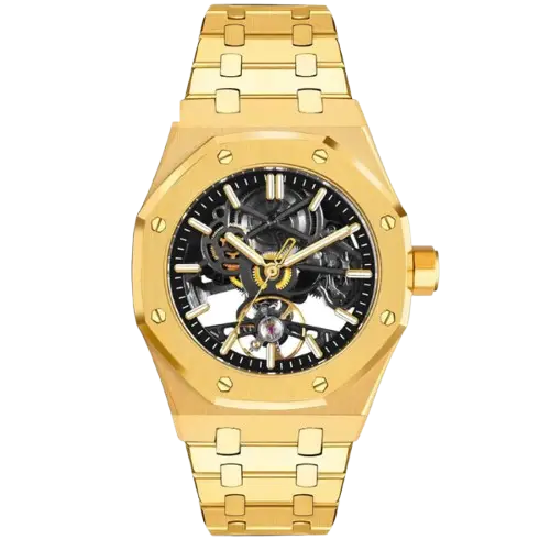 Bretley B1965Y Royal Gold automatic skeleton Watch