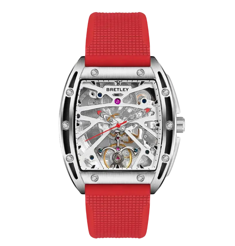 Bretley B0965Y Red Automatic Skeleton Watch