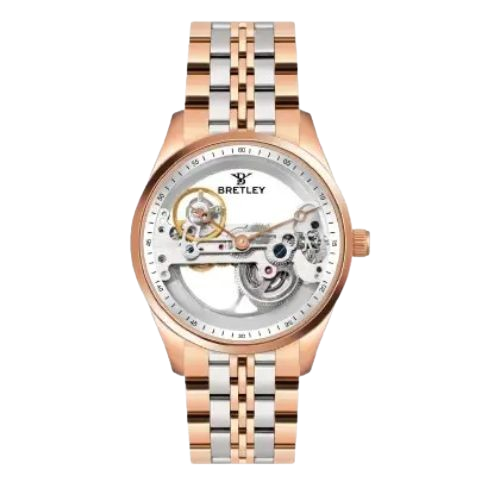 Bretley Automatic Skeleton Watch – Rose Gold Stainless Steel