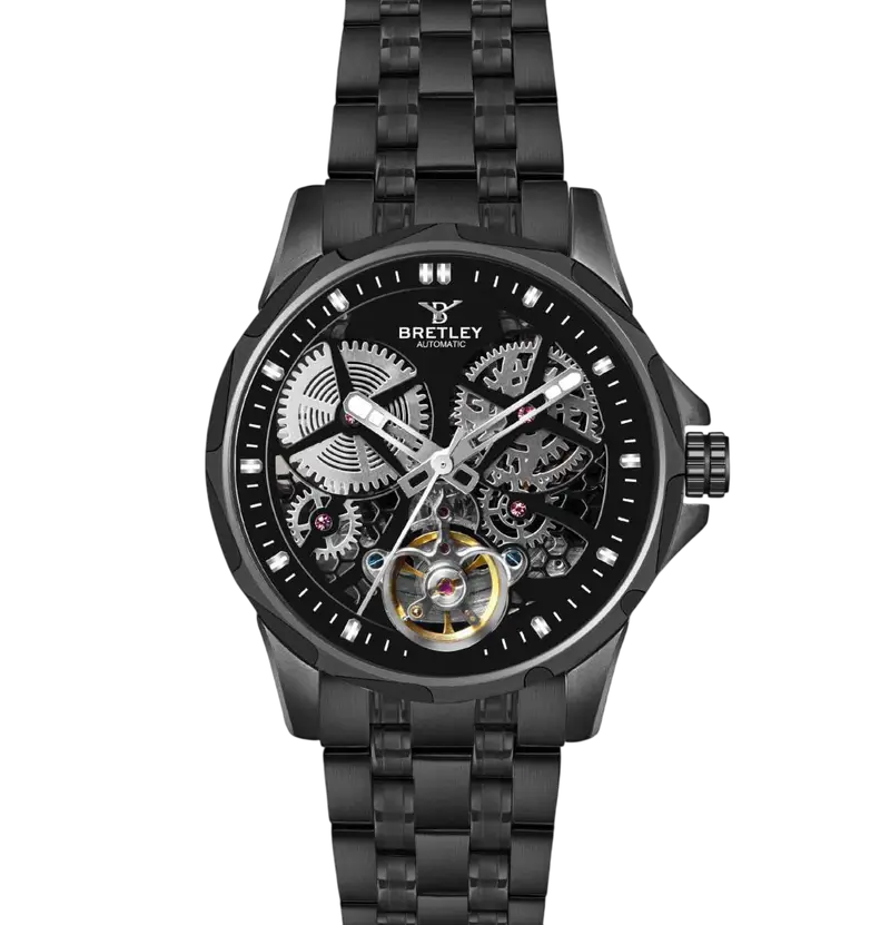 BRETLEY B0911Y Black Stainless Steel Automatic Watch